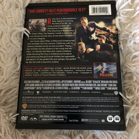 🎉 5/$15 🎉 THE MAJESTIC DVD - Picture 2 of 3